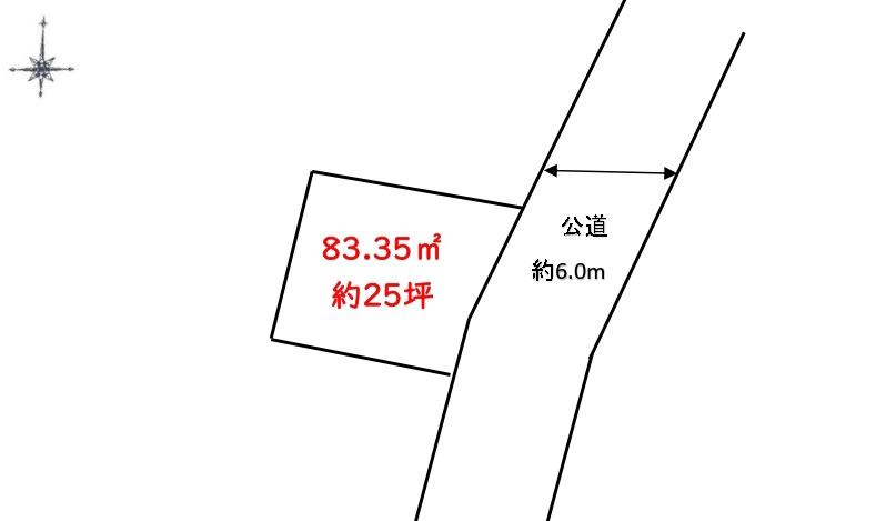 敷地面積25坪　売地　桶川市上日出谷南一丁目