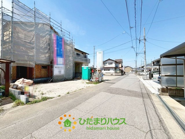 古河市関戸第1　新築一戸建て　クレイドルガーデンの前面道路含む現地写真|2026/5/2　撮影
