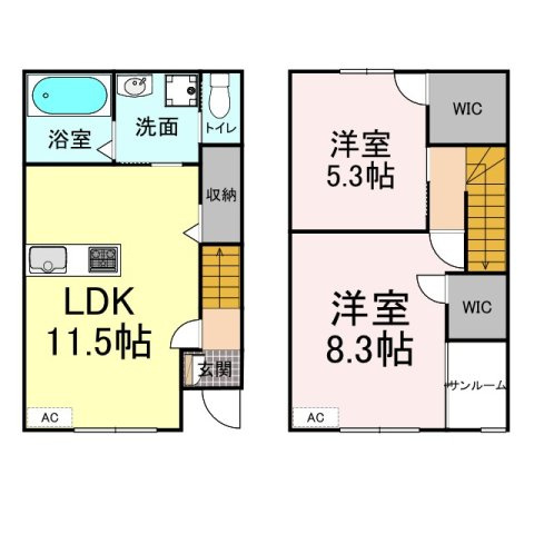 マートル　Ｂの間取り