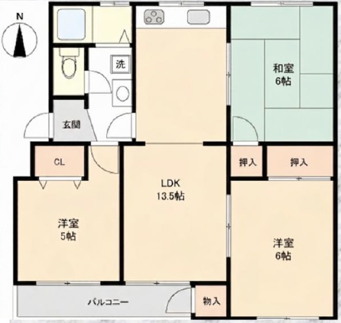 【間取り】 | 神陵台西住宅　62号棟　収益