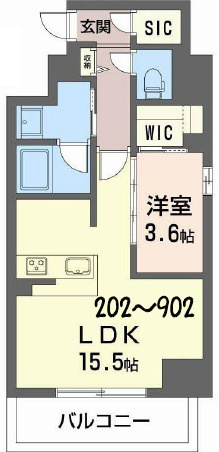 アミコート瓦屋町の間取り
