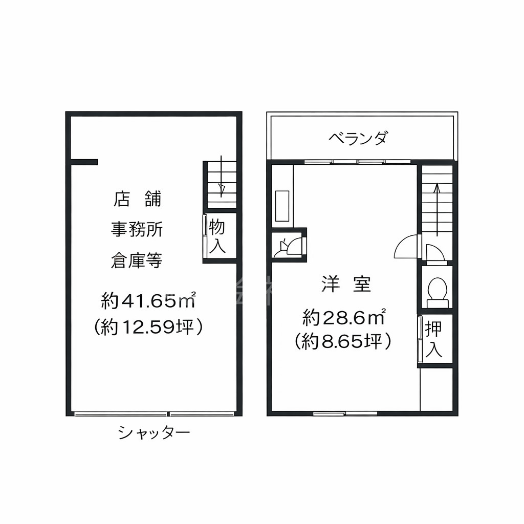 庄内東町テナントの間取り