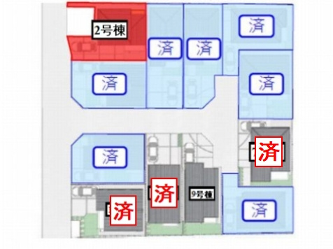 【仲介手数料０円】相模原市緑区東橋本Ⅱ　新築一戸建て　全12棟の区画図|相模原市緑区東橋本Ⅱ　新築一戸建て　全12棟
