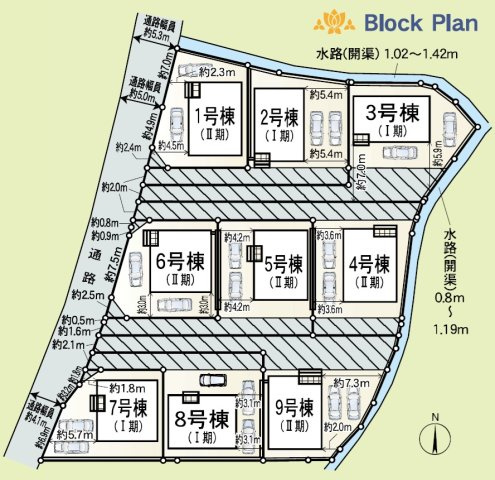 明石市大久保町谷八木第6（全9棟）4号棟の区画図|4号棟です。