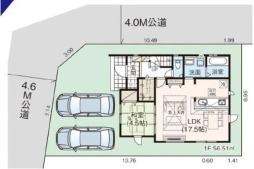 グラファーレ　岡山市中区福富中【２期】【仲介手数料無料】の間取り