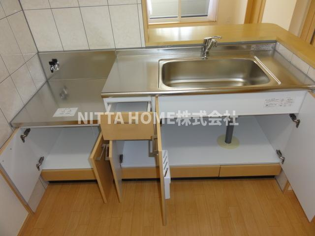 豊岡市庄境のアパートのキッチン|キッチン収納になります◇