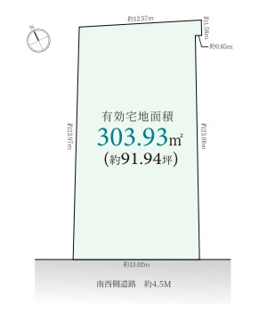 宮坂３　土地の区画図
