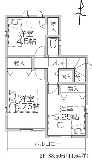 【仲介手数料無料】所沢市中新井１５期全２棟Ａ号棟　所沢の新築なら西武ハウジングの間取り