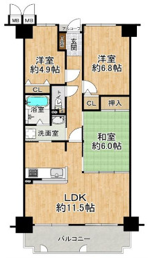 【間取り】 | サーパス大東泉町