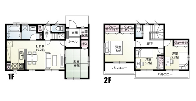 【間取り】 | 加須市日出安17区画　新築戸建　全17棟　13号棟