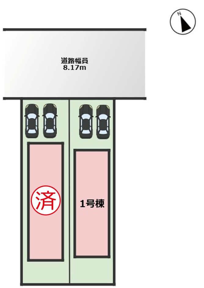 MIRASUMO昭和区元宮町647②｜名古屋市の戸建ならホームアップの区画図