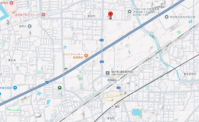 高槻市宮田町３丁目の賃貸マンションの地図