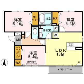 【間取り】 | イーストピア手城 | 3LDK