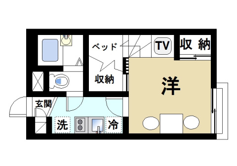 レオパレスフローラの間取り