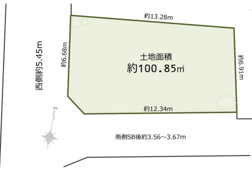 中央町１　土地の区画図