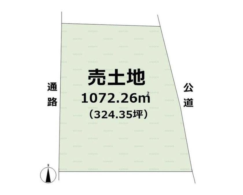 常滑市小鈴谷字赤松　売り土地の土地図