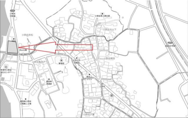 常滑市小鈴谷字赤松　売り土地の地図
