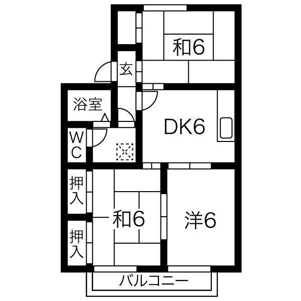 セジュール東曙A棟の間取り