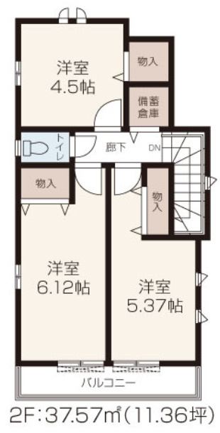 【仲介手数料無料】所沢市　荒幡５期　全１棟　所沢市の新築住宅なら西武ハウジングの間取り