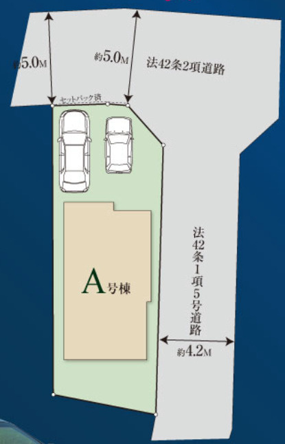 【仲介手数料無料】所沢市　荒幡５期　全１棟　所沢市の新築住宅なら西武ハウジングの区画図