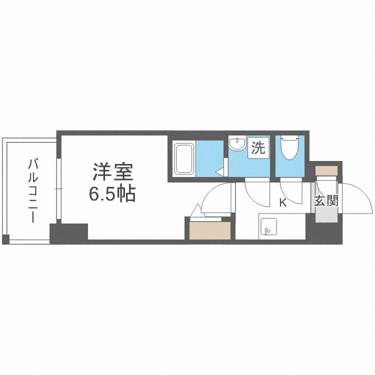 大阪市東成区大今里南１丁目の賃貸マンションの間取り