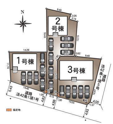 【区画図】 | 浜松市浜名区平口 新築一戸建て 1号棟 | 1号棟の区画図です