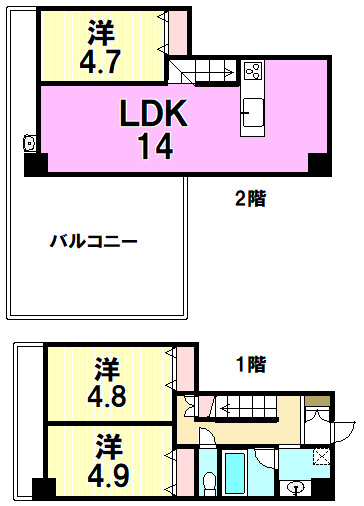 【間取り】 | ロイヤルヒルズ金池