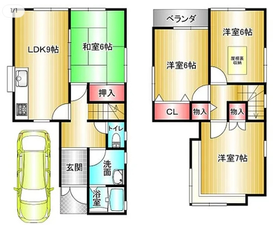 和歌山市狐島の間取り