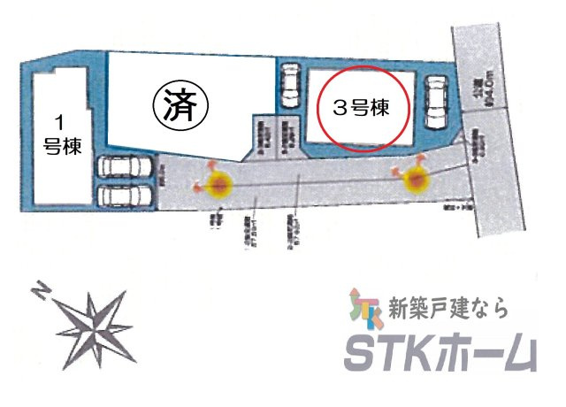 仲介手数料無料　鴻巣市本町7丁目7-39　新築戸建　全3棟の間取り|３号棟の間取りです