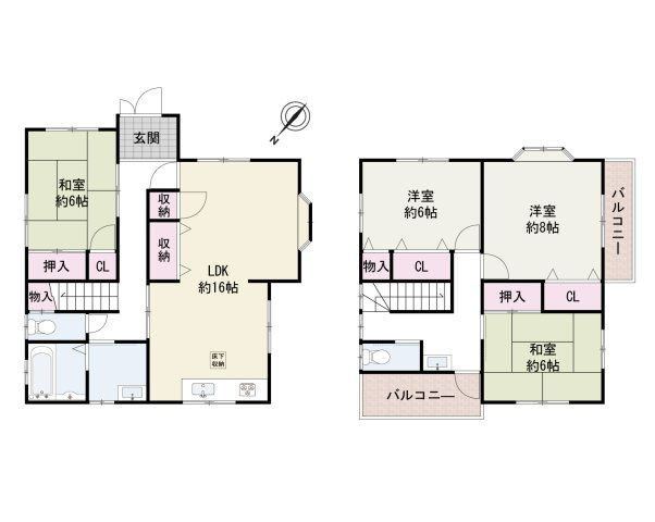 和泉市箕形町5丁目　中古戸建の間取り