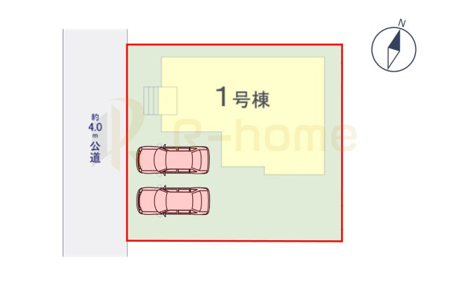 ひたちなか市東大島1期　新築戸建て　1号棟の区画図|大きなお買い物だからこそ、メリット・デメリットを伝えさせて頂きます。
R-homeにお任せください♪