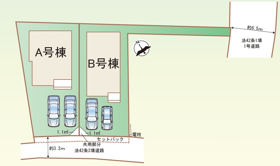 加古川市加古川町大野（全2棟）B号棟の区画図|B号棟
