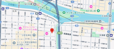 【地図】 | コンフォリア・リヴ北浜高麗橋