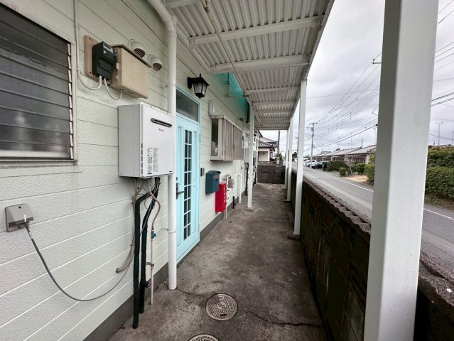 神栖市一棟アパートのバルコニー