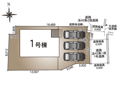 【区画図】 | 浜松市中央区中野町 新築一戸建て | 区画図です