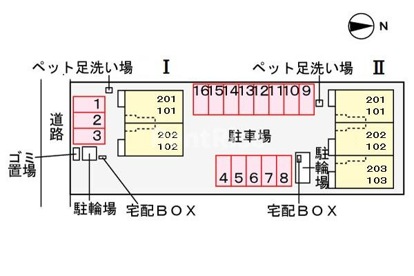ディセントラ西五城Ⅱの駐車場|駐車場