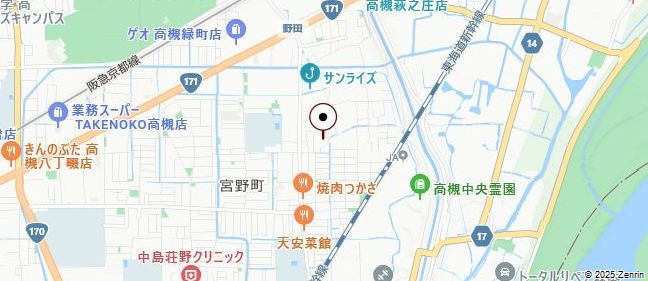 クロシオハイツⅤの地図