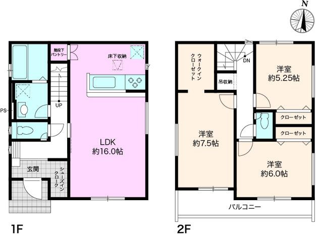 【間取り】 | 新築住宅　高知市鴨部２期① | 1号棟