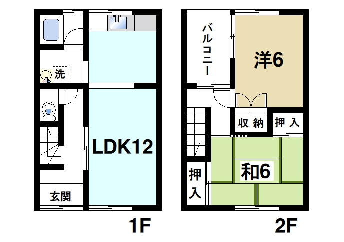 白毫寺テラスハウスの間取り|ファミリーさんにおススメの間取りです。