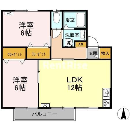 ファミール高畑 Ｂの間取り