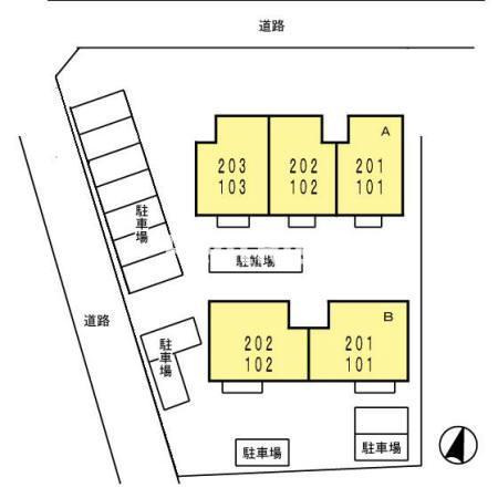 ファミール高畑 Ｂの区画図
