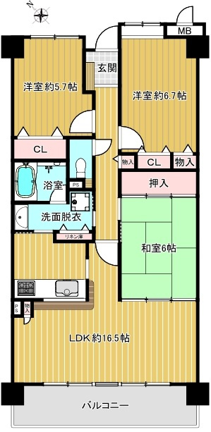 ライフプラザ大府桜木町一番館の間取り