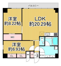 プレジオ西宮北口の間取り