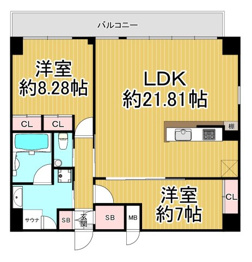 プレジオ西宮北口の間取り