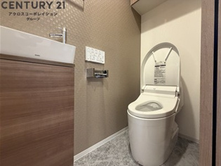 トイレ内に手洗い用の洗面台あり