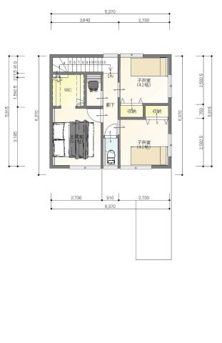 倉敷市堀南の間取り|2F　間取り