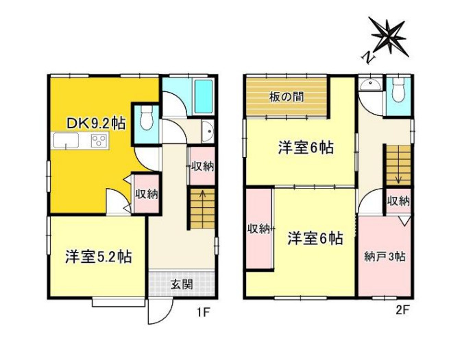 貸家 神戸市灘区城の下通３丁目の間取り