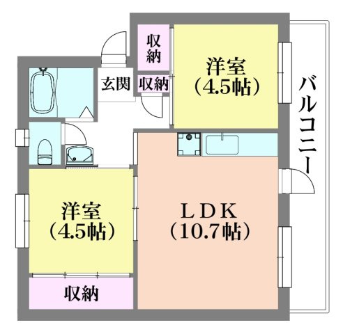 ドミールサニー君影の間取り