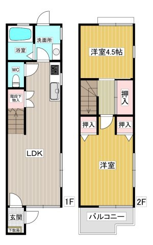 【間取り】 | 六軒町テラスハウス