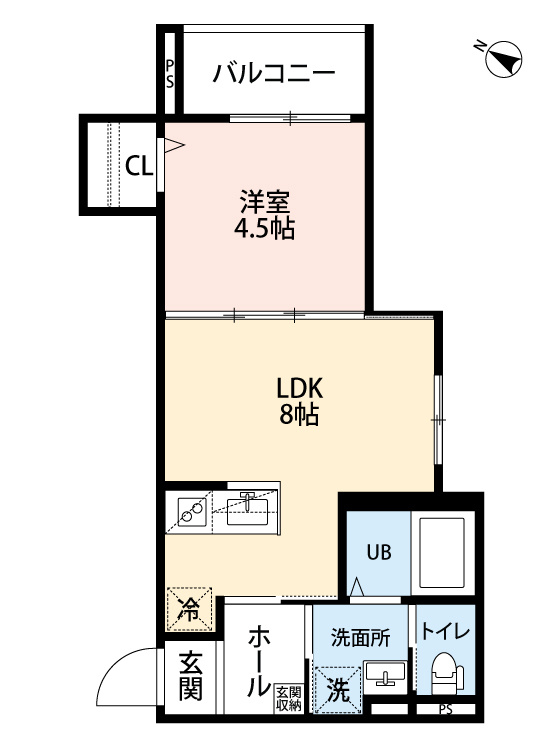 abetina TENJINの間取り|使いやすい間取りです。